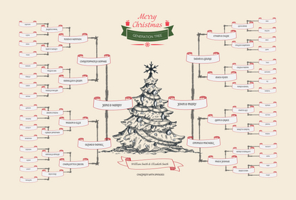 6-Generation-family-tree – Christmas Tree Theme (Digital)