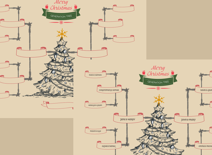 4-Generation-Family-Tree – Christmas Tree Theme (Digital)