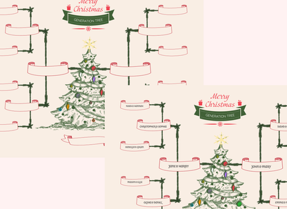 4-Generation-Family-Tree – Christmas Tree Theme (Digital)
