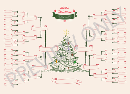 6-Generation-family-tree – Christmas Tree Theme (Digital)