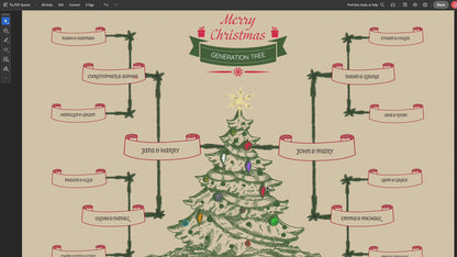 4-Generation-Family-Tree – Christmas Tree Theme (Digital)