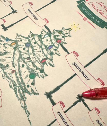 4-Generation-Family-Tree – Christmas Tree Theme (Digital)